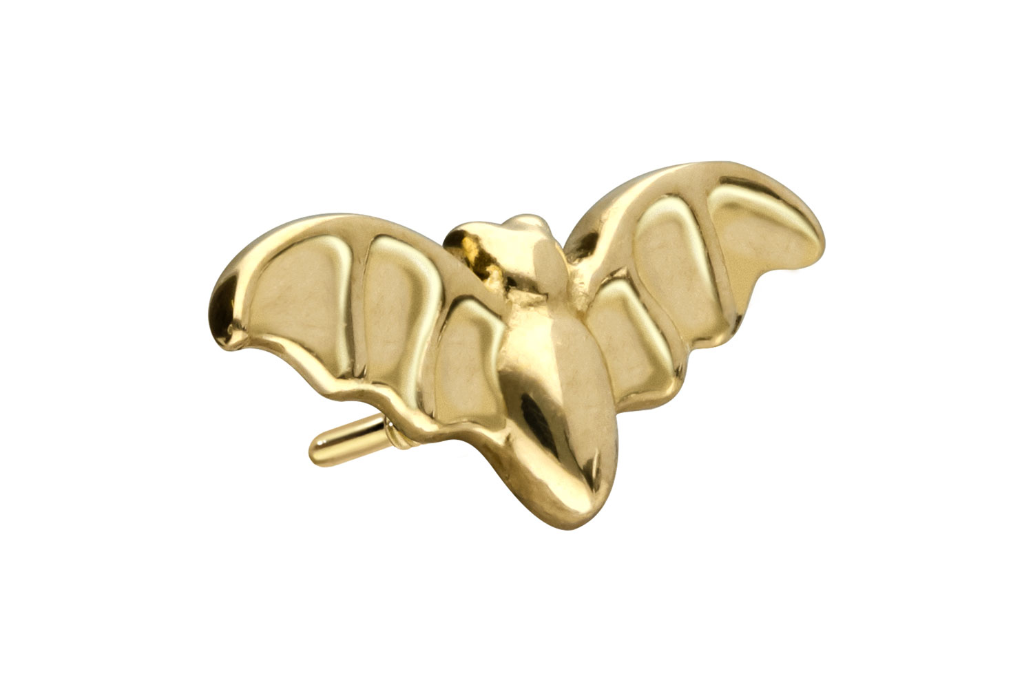 14 Karat Gold Schraubaufsatz mit Außengewinde FLEDERMAUS von Piercingline
